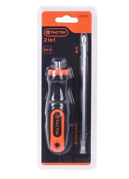 Отвертка ERGO 2 в 1, шлиц 6 х 125 мм / РН2 х 125 мм Tactix 205213