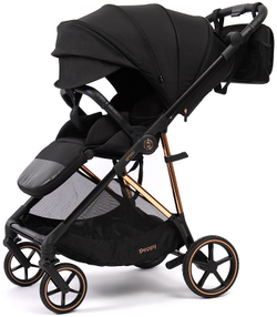 Прогулочная коляска Peppy Amici с автокреслом Verona Beige Black рама Gold