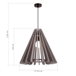SL3002.403.01 Светильник подвесной ST-Luce Черный/Бежевый E27 1*60W SENTITO