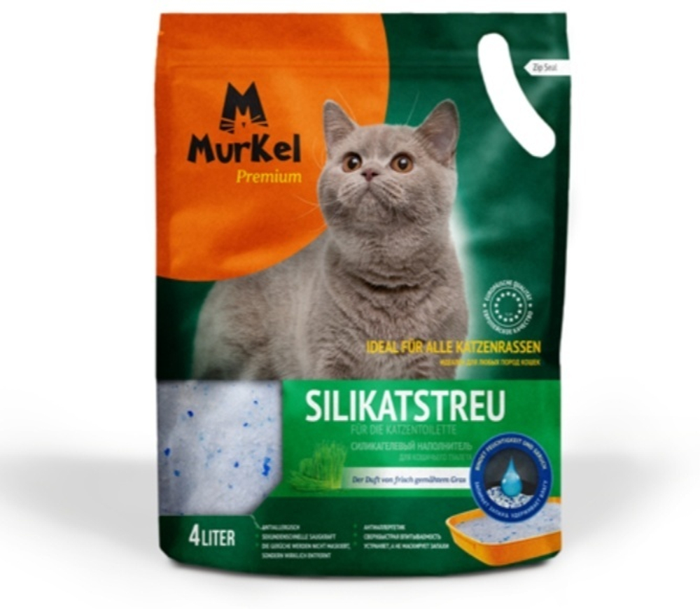 Наполнитель Murkel 4л Скошенная трава Силикагелевый
