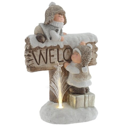 GAEM Фигурка декоративная с подсветкой "Дети", L29 W17 H42 см