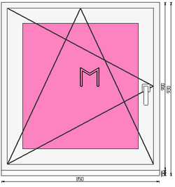 Пластиковое окно 900 х 850 ТермА Эко + Москитная сетка