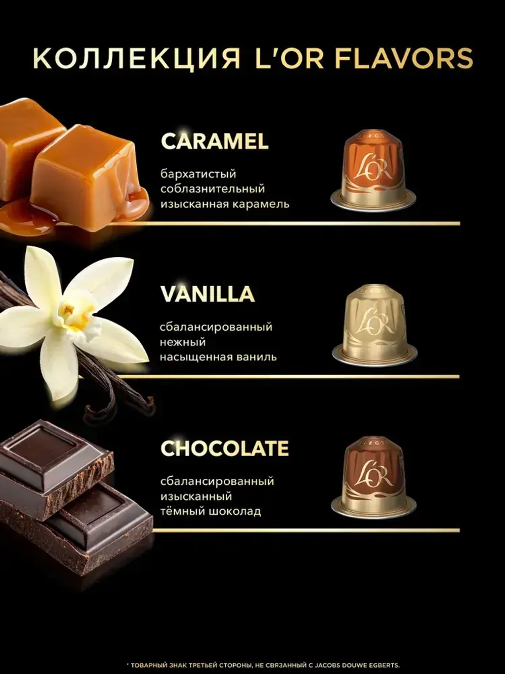 Кофе в капсулах L'OR Espresso Vanilla, с ароматом ванили, для кофемашины Nespresso, арабика, 10 шт