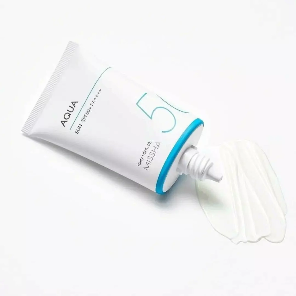 Missha All Around Safe Block Aqua Sun SPF50+ PA++++ солнцезащитный крем для лица увлажняющий