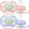Əmzik \ ultra air soother nighttime, 0-6m, 2-pack, girl
