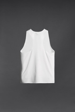 ZARA ТОП В СПОРТИВНОМ СТИЛЕ, БЕЛЫЙ