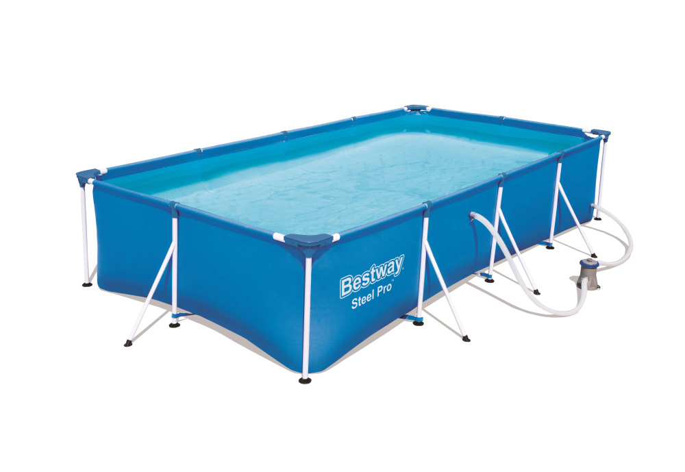 Каркасный прямоугольный бассейн Bestway 400х211х81 см + фильтр-насос 1249 л/ч (56424 BW)
