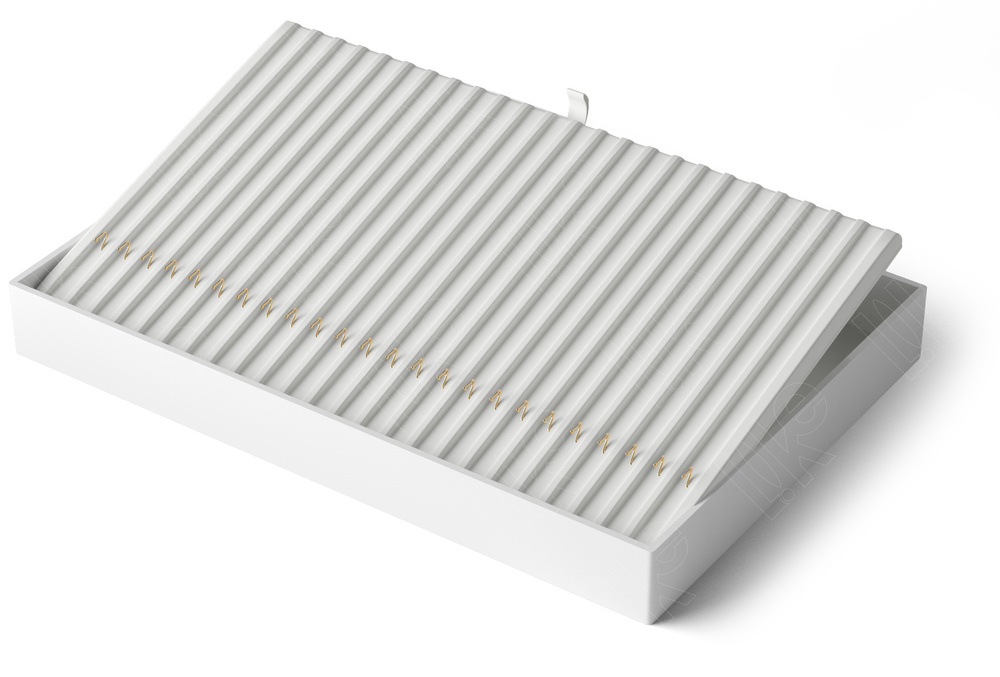 Планшет акриловый/для 24 браслетов/горизонтальный/крючки снизу 40 мм/бороздки/ф.№6/315*213*35 мм.