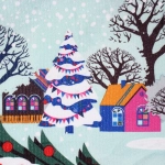 Полотенце кухонное «SPARKLE - Новогоднее веселье» 40*58 см, микрофибра 210 гр/м2