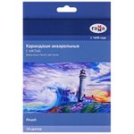 Карандаши акварельные 18 цв. Гамма Лицей + кисть