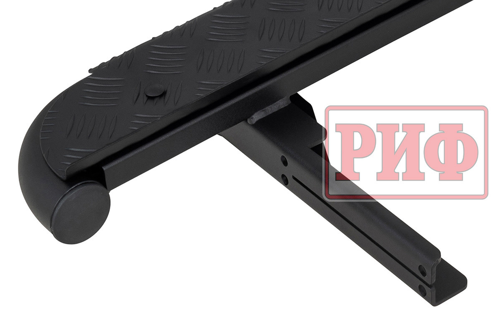 Пороги силовые ВАЗ Нива черные РИФ