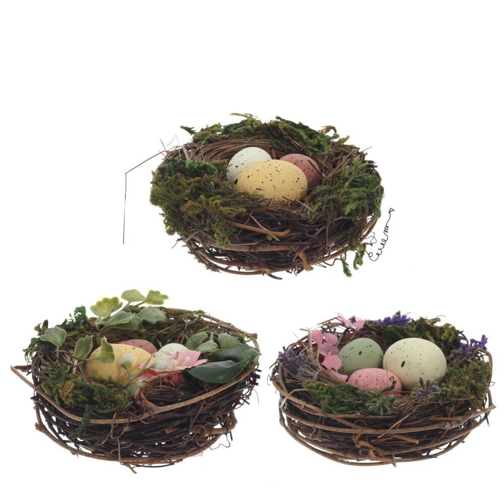 GAEM Набор из 3-х изделий декоративных "Гнездо пасхальное" (10*5), L33 W10 H5 см