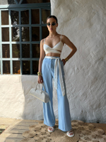 Брюки из вискозы и льна