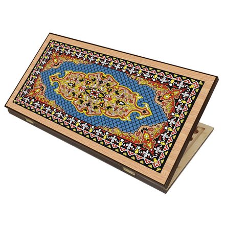 Нарды + Шашки Сирия Голубые большие (Россия, дерево, 60 см), Partida