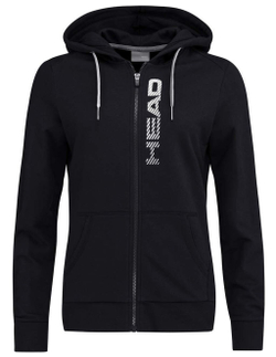 Женская Кофта теннисная Head Club Greta Hoodie FZ W - черный