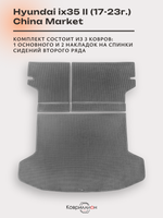 Коврик ЭВА в багажник с накладками на задние сидения для Hyundai ix35 II (17-23г.) China Market