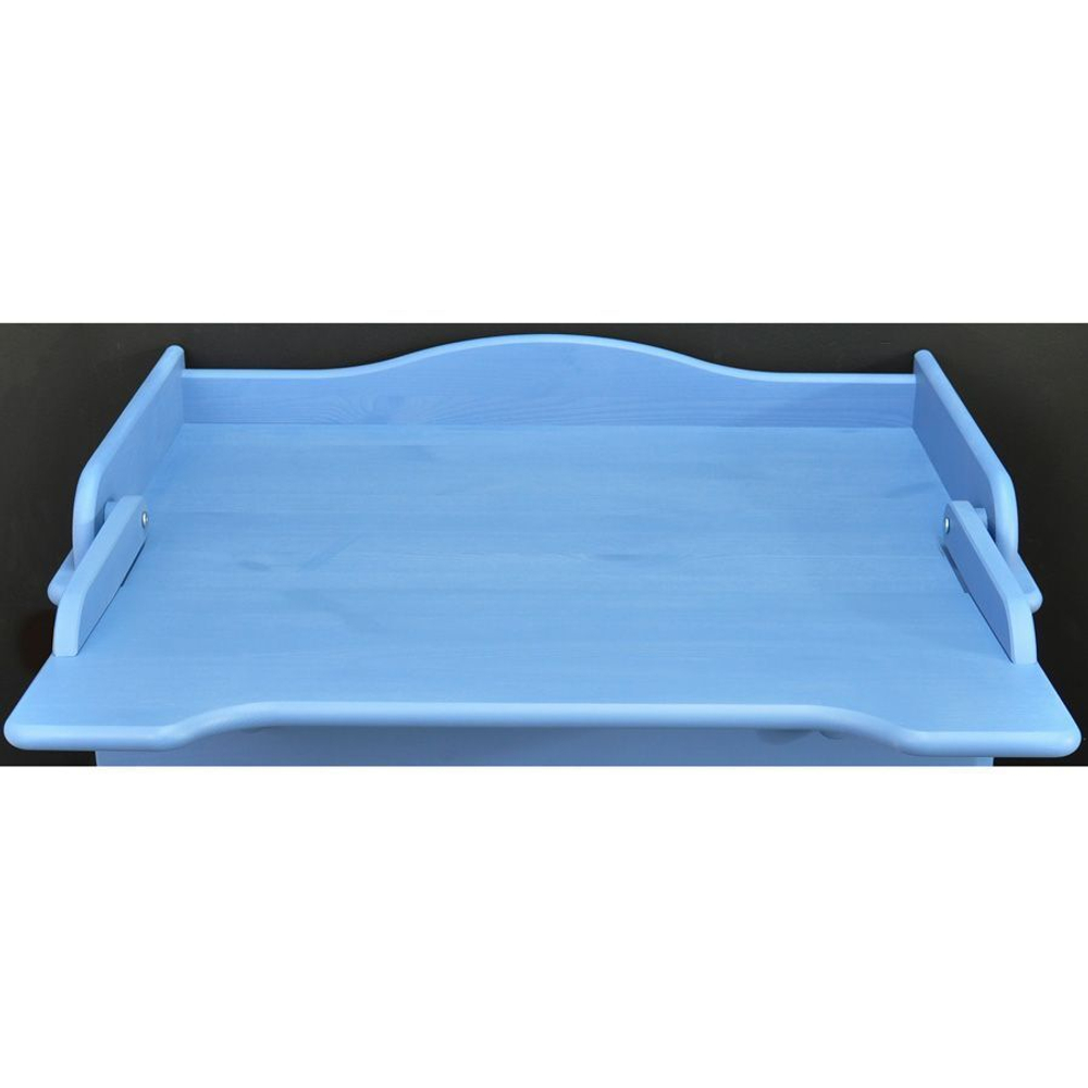 Пеленальный комод деревянный Алиса с откидным столиком, 80х44х88 см, детский широкий комод с 4 ящиками для хранения вещей из массива сосны, синий