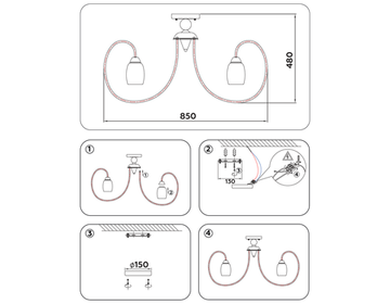 Люстра потолочная 6*E27 TR3120/6 WH/GD белый/золото Traditional Ambrella