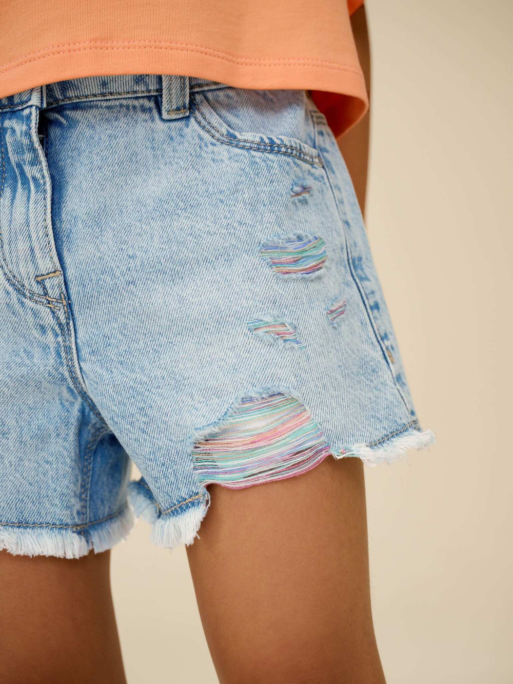 Шорты джинсовые для девочки Next AJ0-452, Голубой