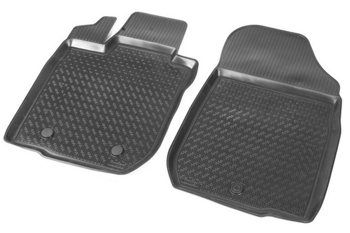 Коврики в салон автомобиля передние Rival для Lada Largus фургон, универсал (2 места) 2012-2021 2021-н.в., полиуретан, с крепежом, 2 части, 16003003