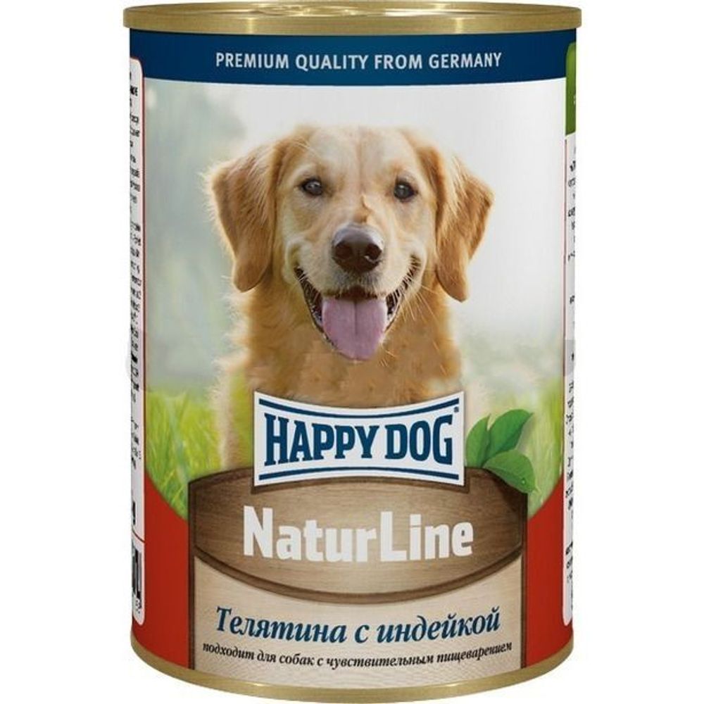 Консервы Happy Dog Natur Line телятина с индейкой 410 г