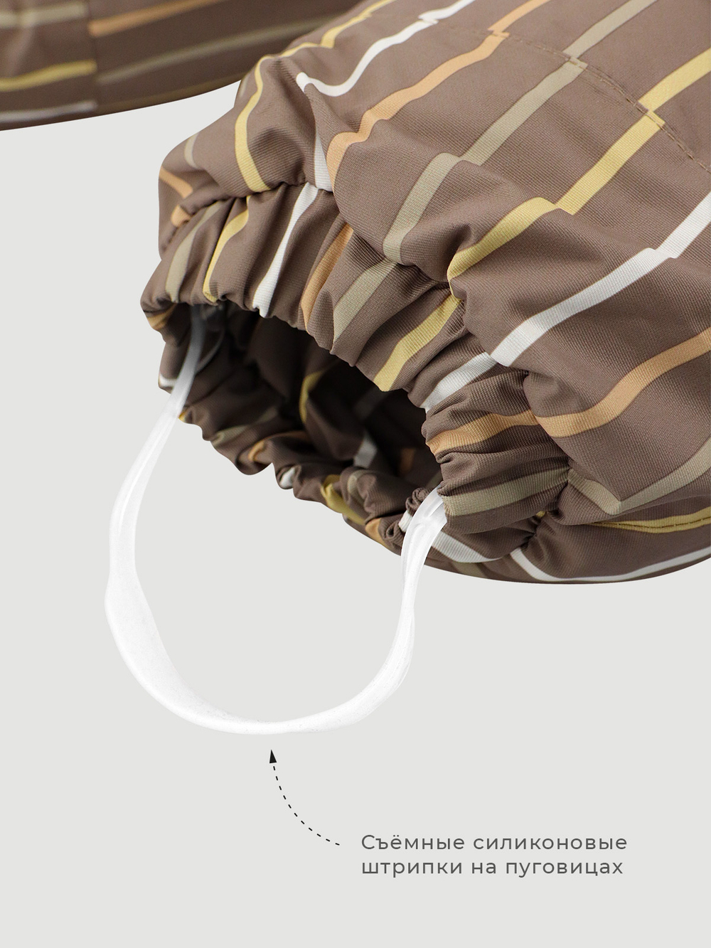 Брюки утеплённые Mjölk Cocoa Stripes, утеплитель 120гр/м2