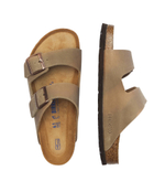 Кожаные шлепанцы arizona Birkenstock - бежевый(552811)