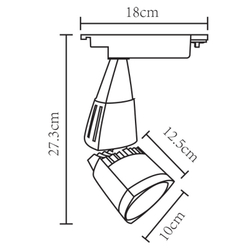Трековый светильник Arte Lamp A3830PL-1BK
