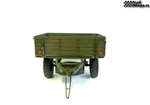 Single-axle flatbed trailer 755. Scale 1/10