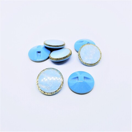 Пуговицы №670, полуножка, 15мм, цв.голубой (CB 3311)