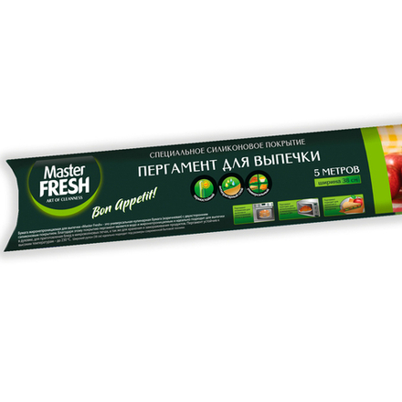 Пергамент для выпечки Master Fresh, силиконизированный, 5 м x 38 см