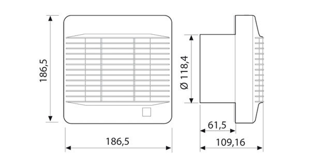 Накладной вентилятор Soler&Palau EDM 200C (жалюзи)
