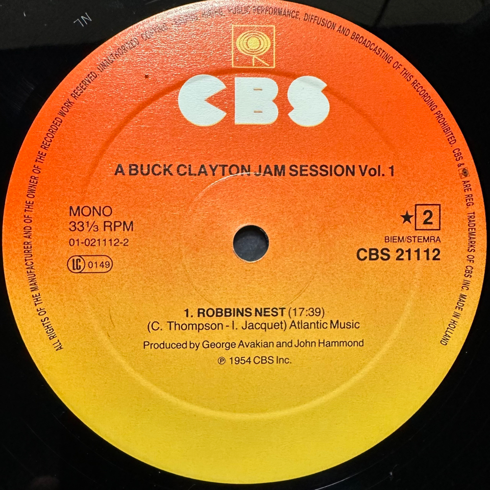 Buck Clayton - Jam Session Vol.1 (Европа 1984г.)