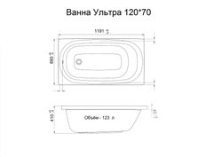 Акриловая ванна Triton (Тритон) Ультра 120x70
