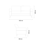 Диван двухместный ENZA HOME ASTERA EH59374