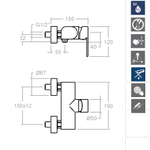 Смеситель для душа с душевым комплектом RS-Q 9308T1