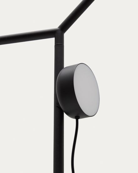 Напольный светильник Orey из черного металла с многопозиционным точечным светильником