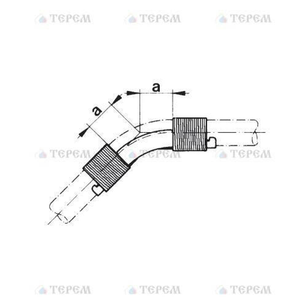 REHAU RAUTITAN Фитинги Фиксатор поворота с кольцами 45°, 32