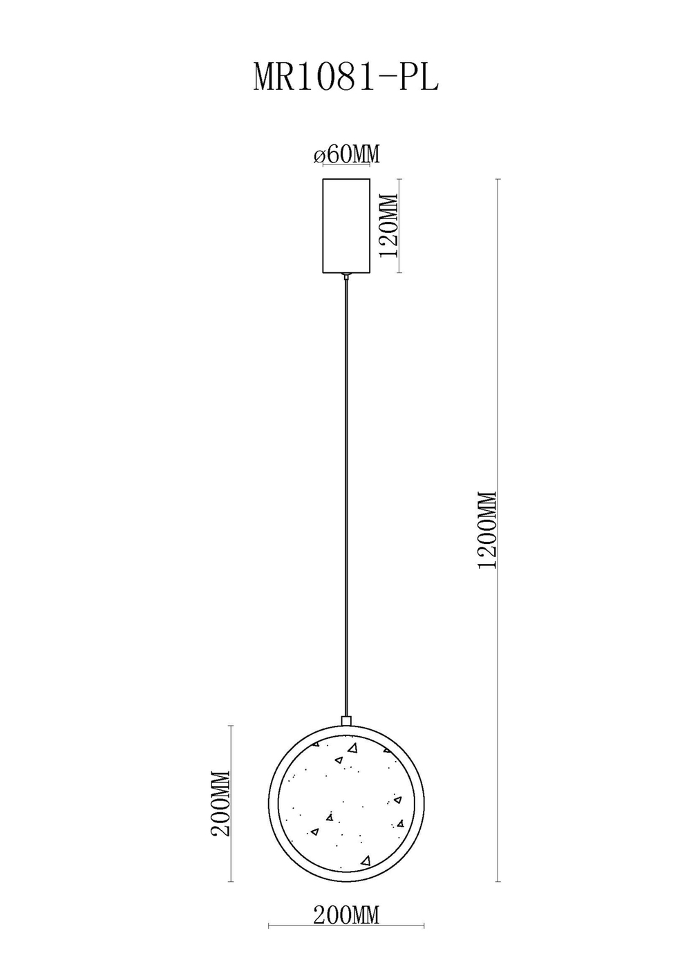 Подвесной светильник светодиодный MyFar Lora MR1081-PL