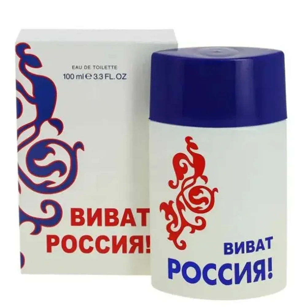 Туалетная вода для мужчин КПК "ВИВАТ РОССИЯ" (белая) 100мл Россия