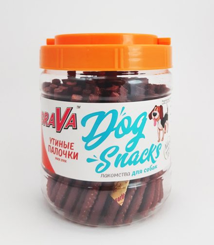 BRAVA Лакомство для собак утиные палочки 700 г