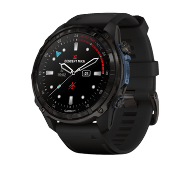 Умные часы Garmin DESCENT MK3I – 51 мм, титановый угольно-серый, DLC, черный силиконовый ремешок