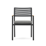 Bona Уличный стул из алюминия в черной отделке и массива тикового дерева