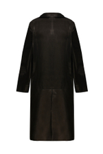 Чёрный кожаный тренч