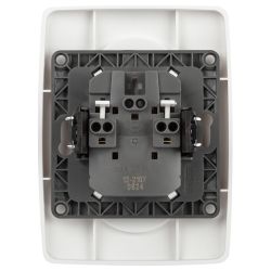 Розетка ЭРА Серия 12 12-2107-01М двойная 2X2P 16А-250В белый матовый