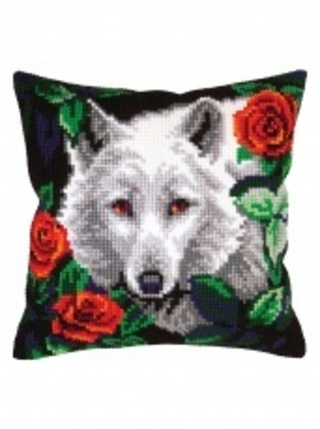 "Белый волк"-5432  подушка