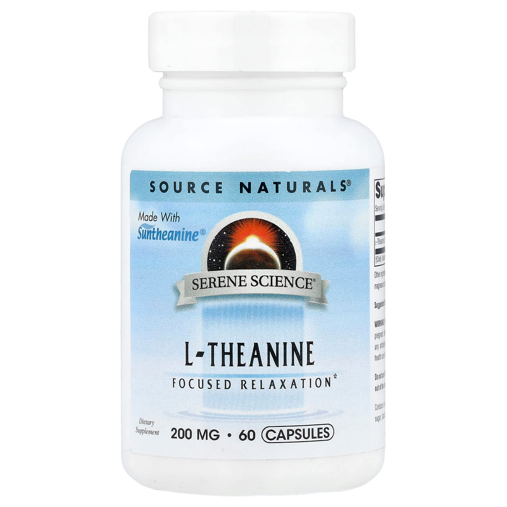 Source Naturals, Serene Science®, L-теанин, 200 мг, 60 капсул