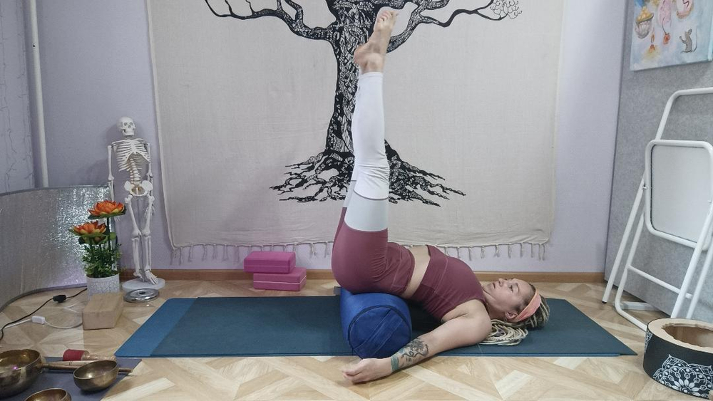 Болстер для йоги из гречихи разных размеров Рамайога