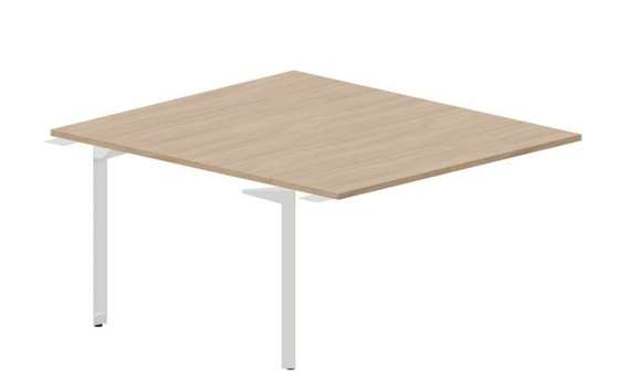 Составной стол на 2 рабочих места 138х156,6х75см (без отверстий) - приставной элемент