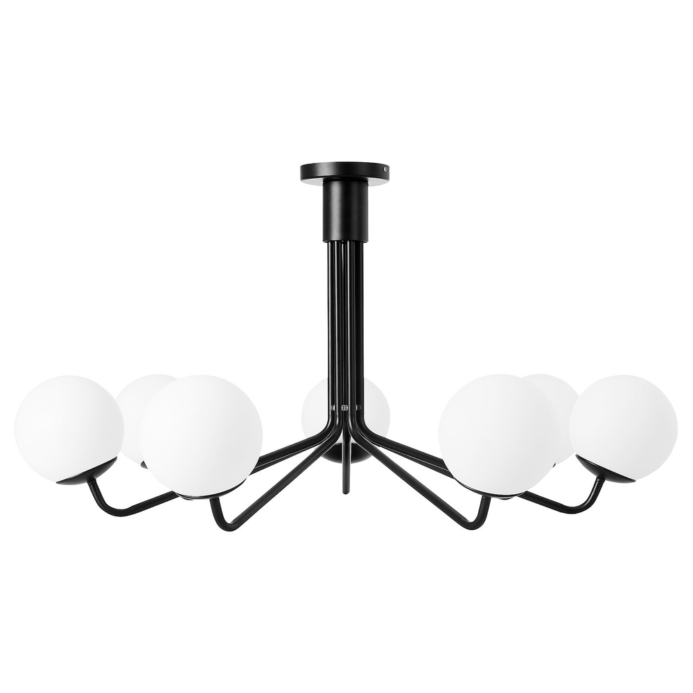 Люстра IKEA GLANSSLINKE (ГЛАНССЛИНКЕ), Черный / Белый, 7 ламп